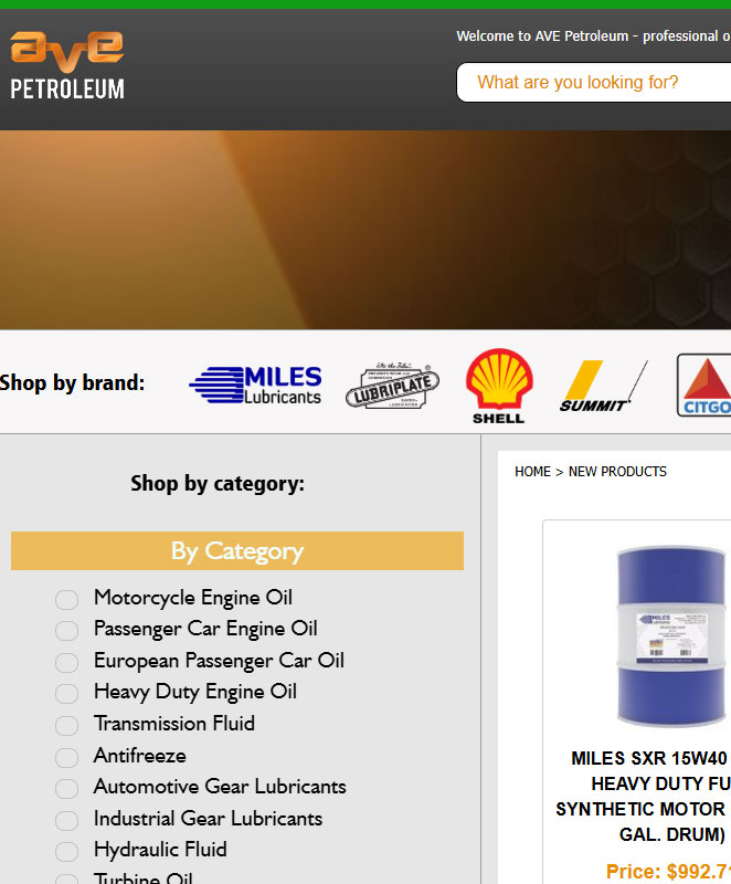 AVE Petroleum Online Store
